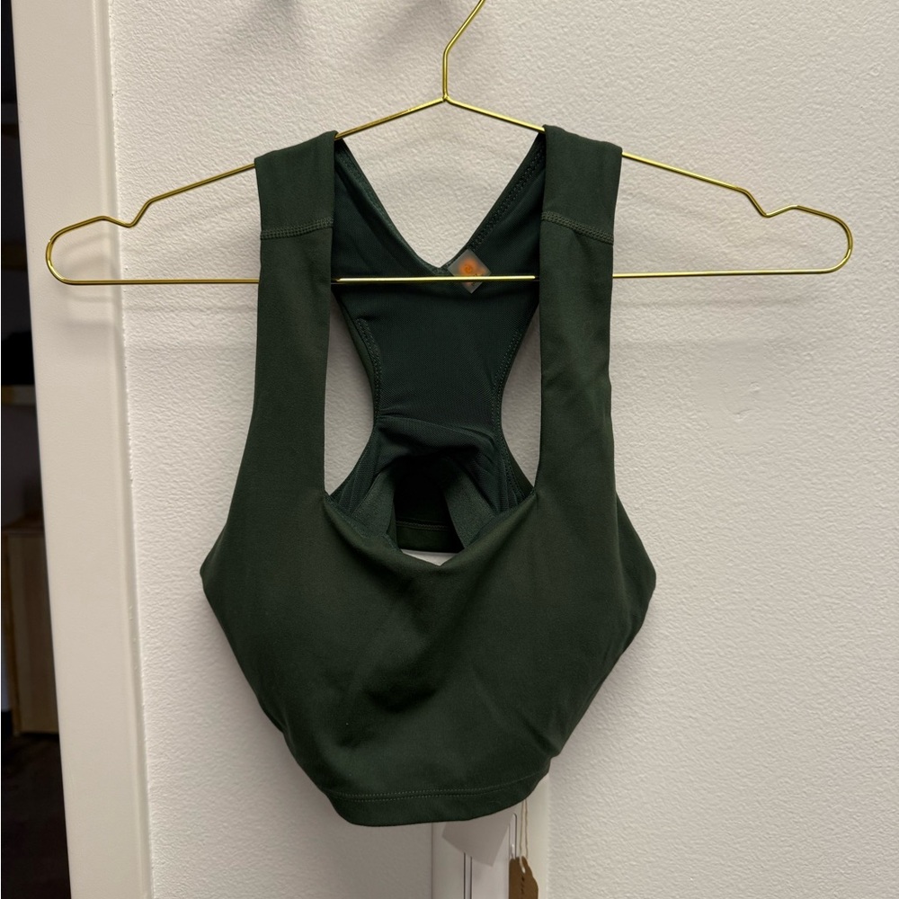 Mono B Forest Green Crop Top
